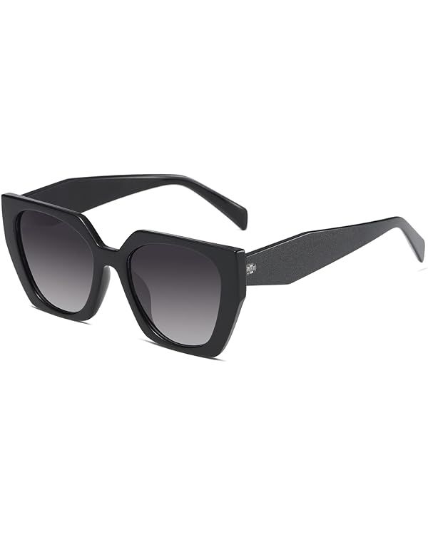 YDAOWKN Retro Oversized Sunglasses for Women Vintage Big Square Designer Sunglasses | Amazon (US)