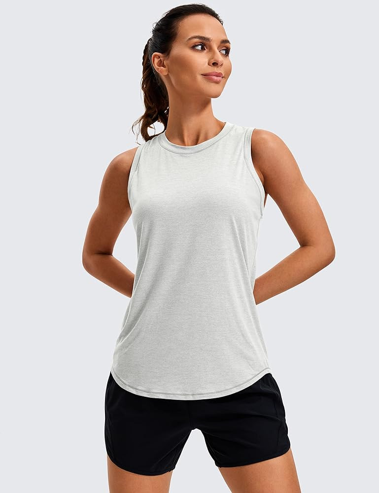 CRZ YOGA Lightweight Tank Top for Women Racerback Sleeveless Workout Tops High Neck Athletic Runn... | Amazon (US)