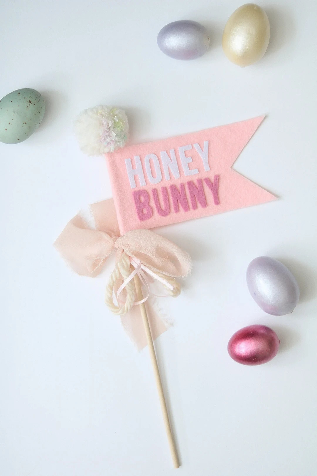 Honey Bunny Pennant - Felt Pennant Wand - Easter Pennant - Pennant Flag | Etsy (US)