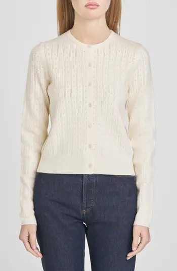 WAYF Sandy Pointelle Cardigan | Nordstrom | Nordstrom