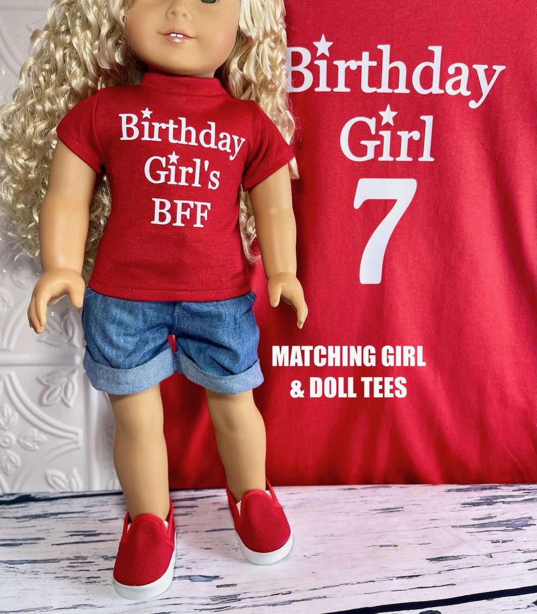 Matching Girl & Doll Birthday Shirt - Personalized Custom Design - Etsy | Etsy (US)