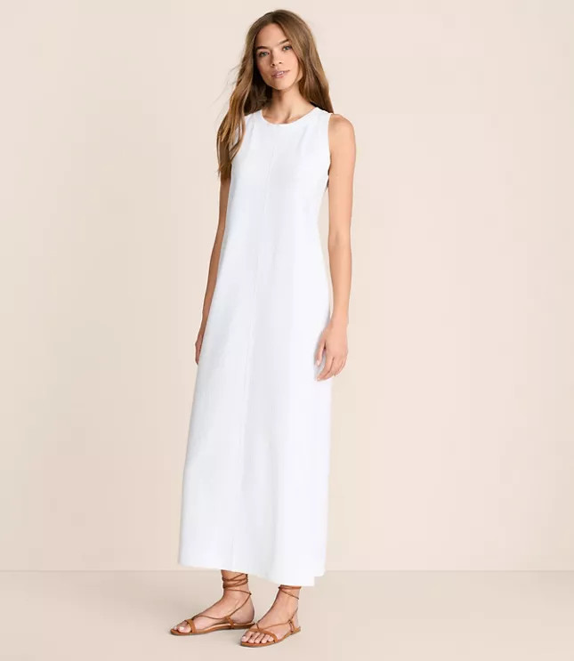 Lou & Grey Seersucker Tank Midi Dress | LOFT