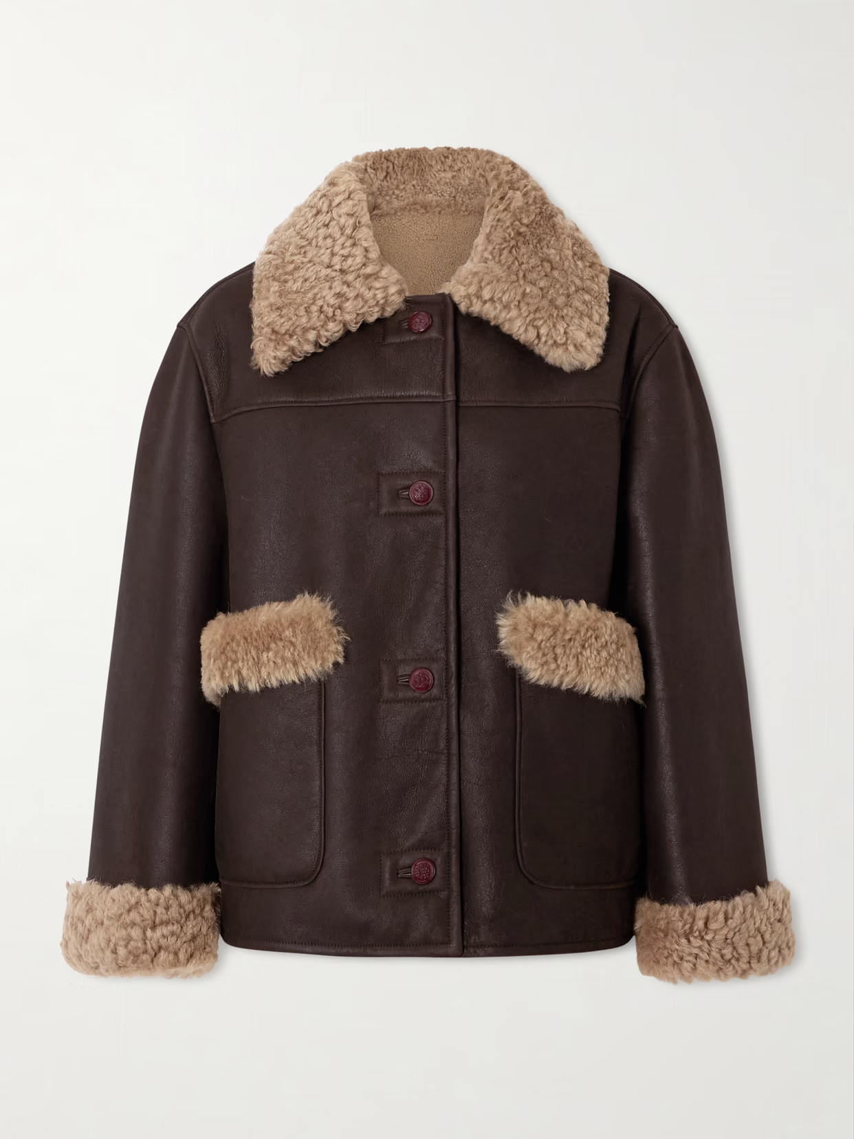 BALLY - Shearling Jacket - Brown | NET-A-PORTER (US)
