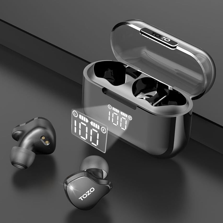 TOZO Crystal Buds Bluetooth 5.3 True Wireless Stereo Earbuds IPX8 Waterproof in Ear Headset Call ... | Amazon (US)