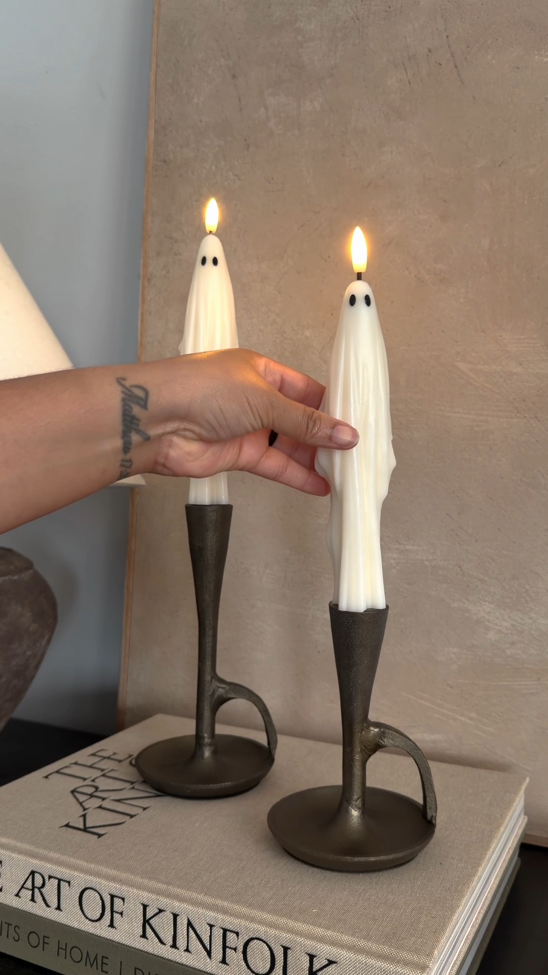 These may just be my favorite spooky season find yet! 👻 The fact that they’re flameless makes it even better — they’ll be staying on all the time this fall!

Halloween decor, Halloween styling, taper candles, spooky decor, moody decor, console styling, fall styling, fall decor, sideboard styling, living room, neutral home decor, seasonal decor

#LTKHome #LTKSeasonal