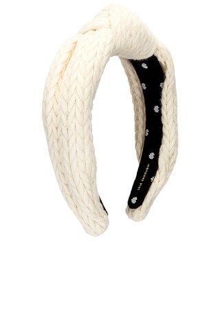 Lele Sadoughi Cable Knit Knotted Headband in Ivory from Revolve.com | Revolve Clothing (Global)