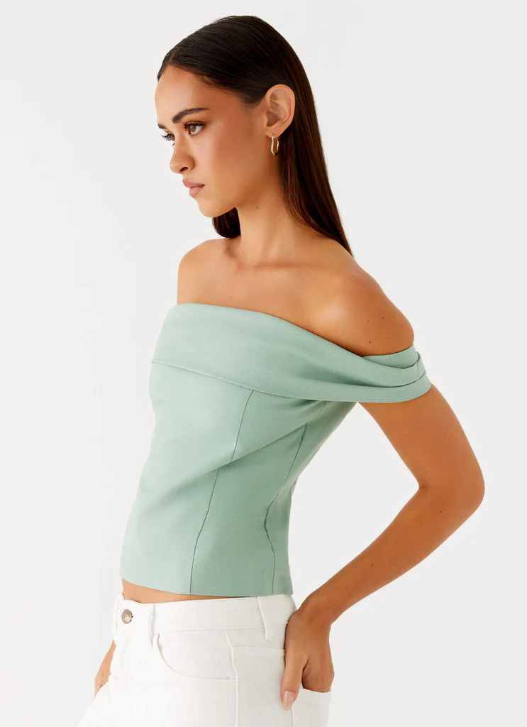 Jairo Linen Top - Sage | Peppermayo (Global)