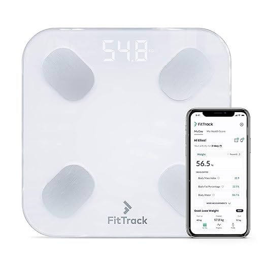 FitTrack Dara Smart BMI Digital Scale - Measure Weight and Body Fat - Most Accurate Bluetooth Gla... | Amazon (US)