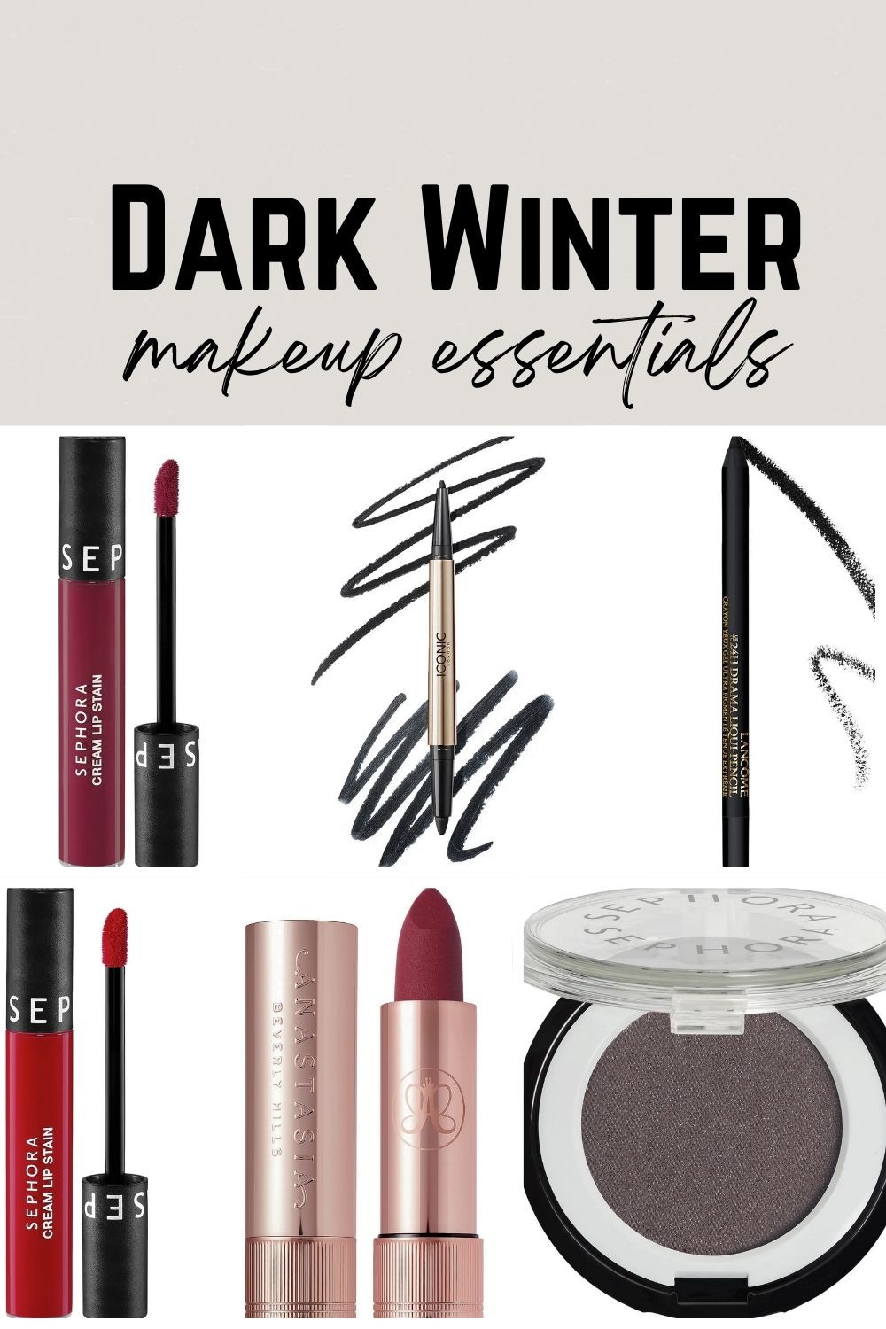 Are you a Dark Winter? Here are the must have makeup products for Dark Winters... #DarkWinter #makeup #beauty #colorseason  

 #LTKSeasonal #LTKStyleTip #LTKBeauty