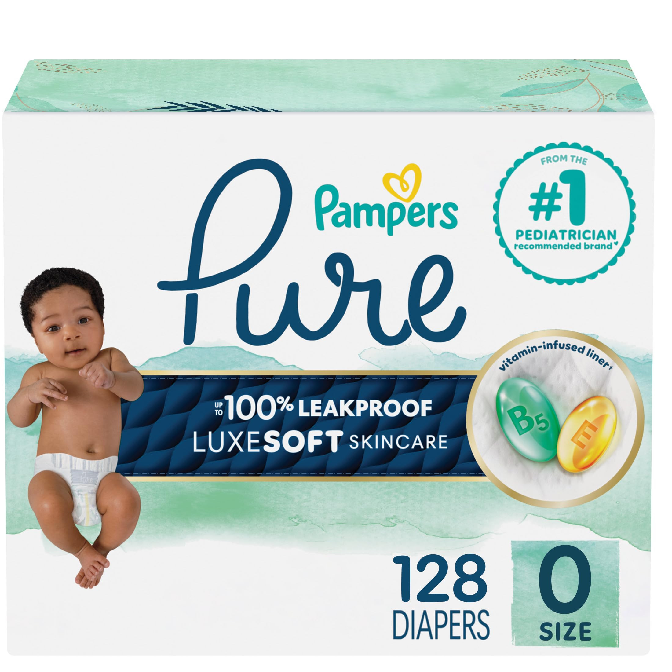 Pampers Pure Protection Diapers Newborn - Size 0, 128 Count, Hypoallergenic Unscented Disposable ... | Amazon (CA)