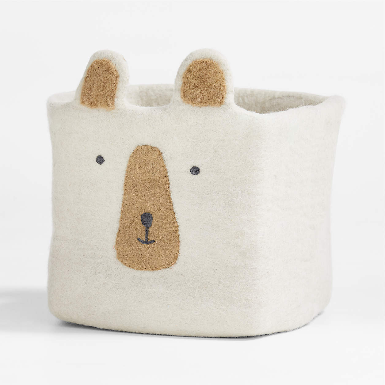 Bear Felt Kids Shelf Storage Bin + Reviews | Crate & Kids | Crate & Barrel