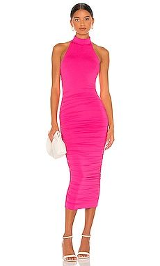 superdown Mallory High Neck Dress in Hot Pink from Revolve.com | Revolve Clothing (Global)