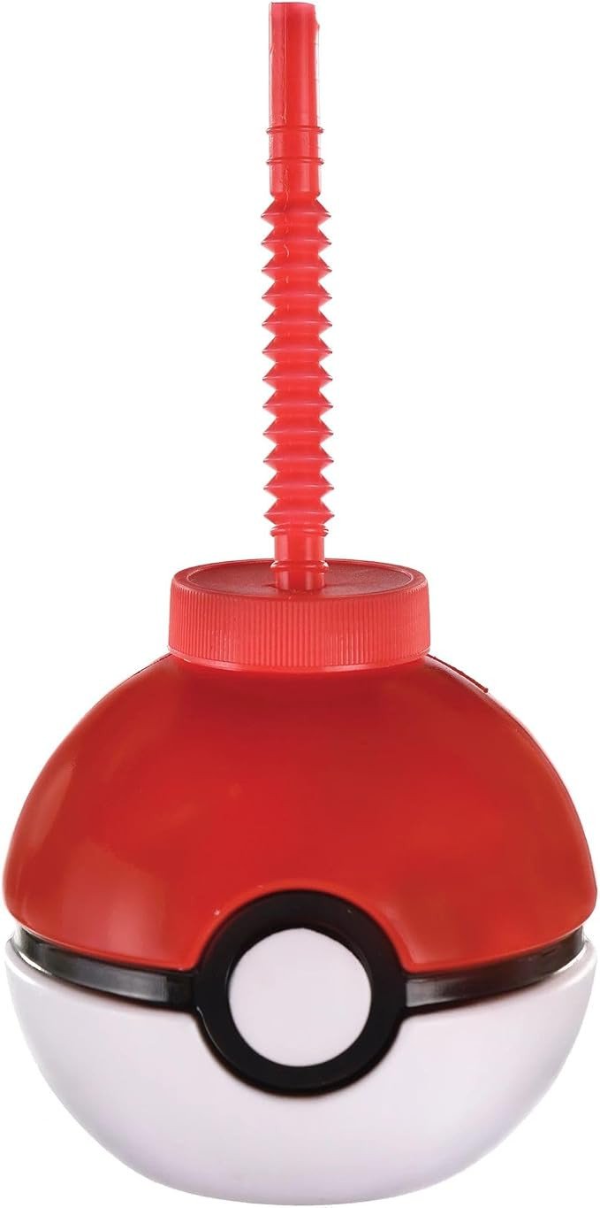 amscan Pokeball Plastic Party Sippy Cup - 8" x 4.5" | Red & White | 1 Pc. | Amazon (US)