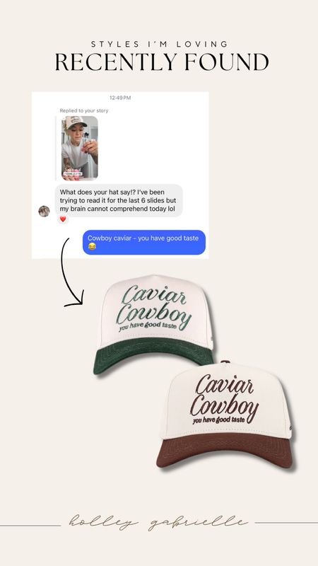 My current fave hat — cowboy caviar obvi🤣🤎🙈 comes in brown & green! 

Revolve finds / spring / casual / Holley Gabrielle 

#LTKfindsunder50 #LTKstyletip #LTKfindsunder100
