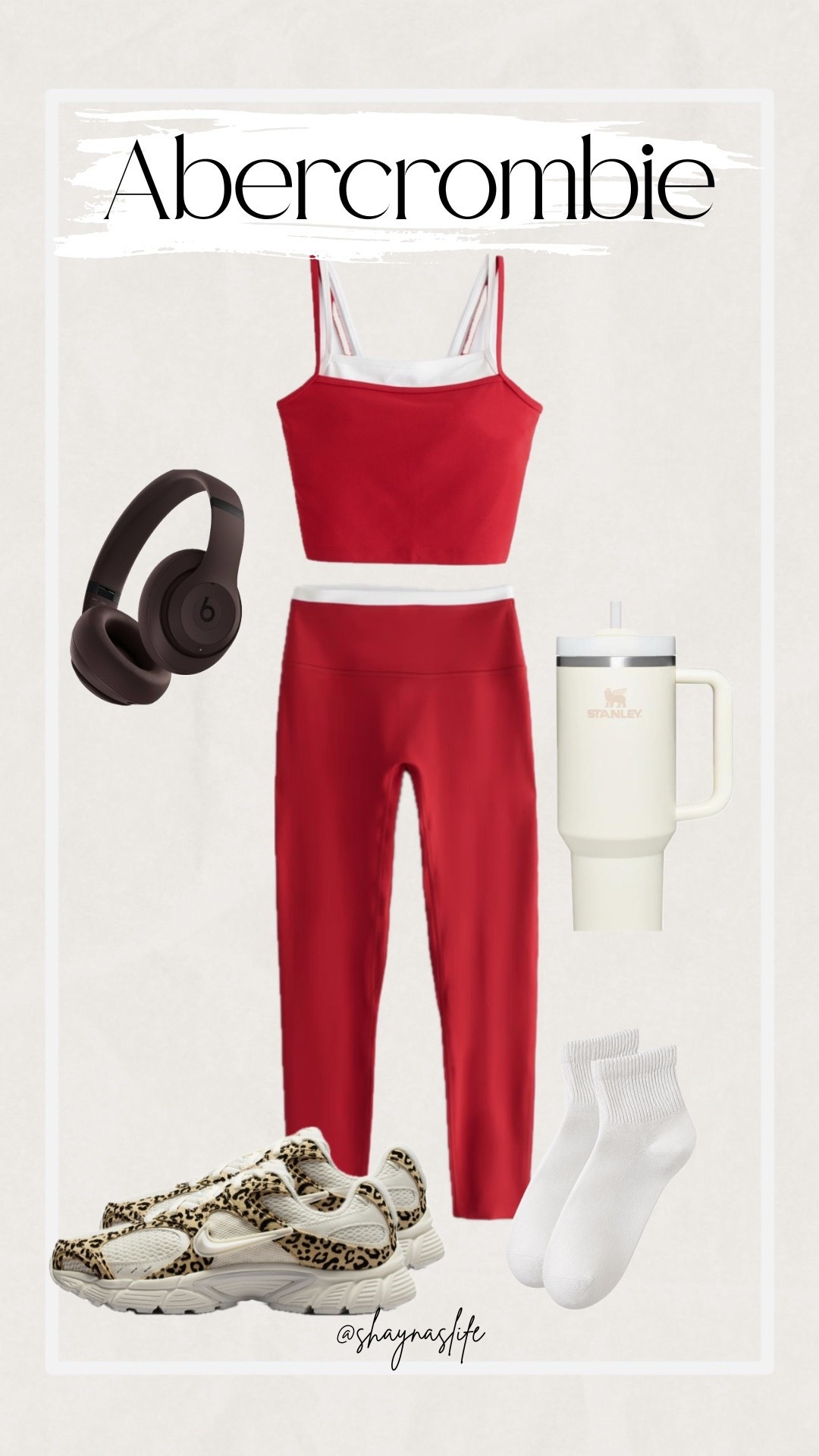 Spotted this cute set on Abercrombie. I do a size L in their activewear. 

#activewear #set #abercrombie #nike #leopard ￼