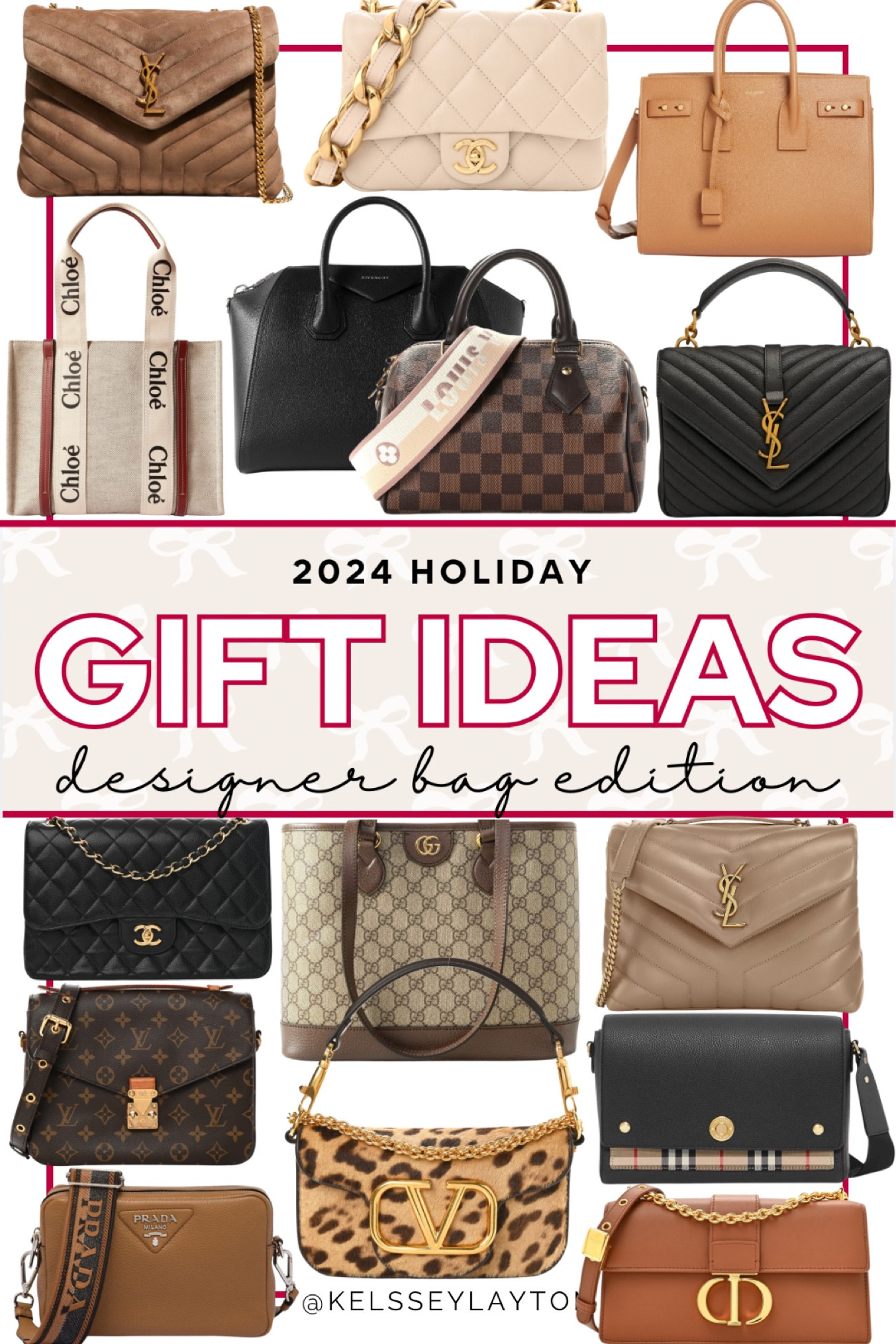 Gift guide designer bags, gift ideas for luxury lover, designer bag Christmas gift ideas, kelssey layton gift guide 

#LTKHoliday #LTKItBag #LTKGiftGuide