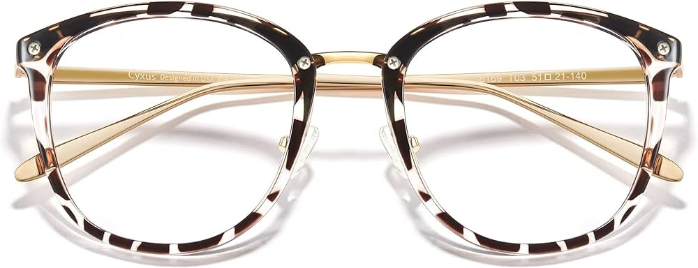 Cyxus Stylish Blue Light Glasses for Woman, Lightweight Computer Glasses for Screen Time Anti Eye... | Amazon (US)