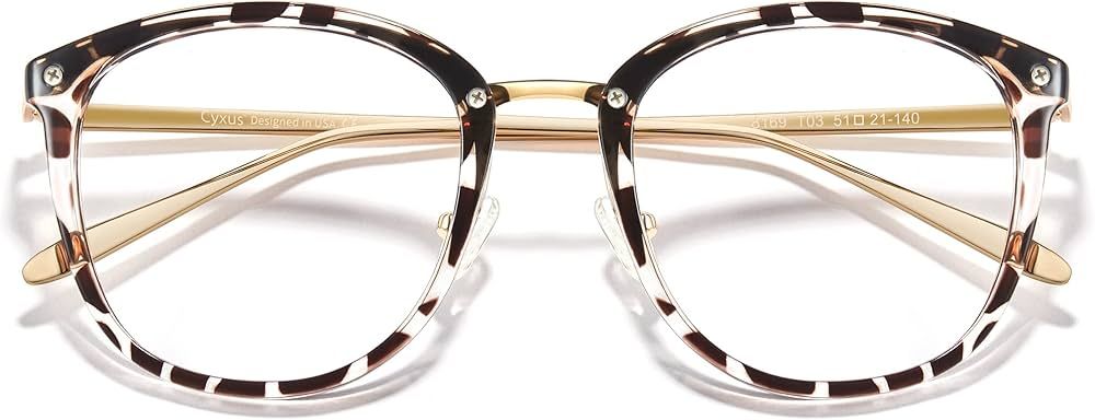 Cyxus Blue Light Blocking Glasses for Women, Blue Light Filter Eyeglasses, Anti UV Blue Ray Round... | Amazon (US)