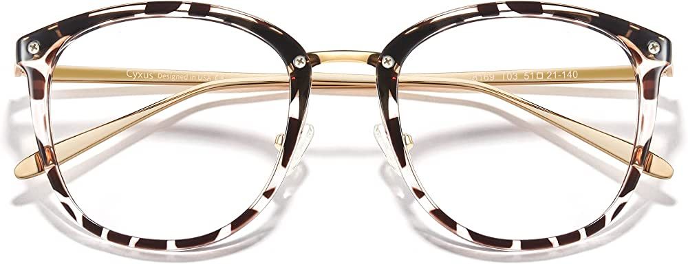 Cyxus Blue Light Blocking Leopard Fashion Lightweight Tr90 Computer Glasses For Women Anti Eye St... | Amazon (US)