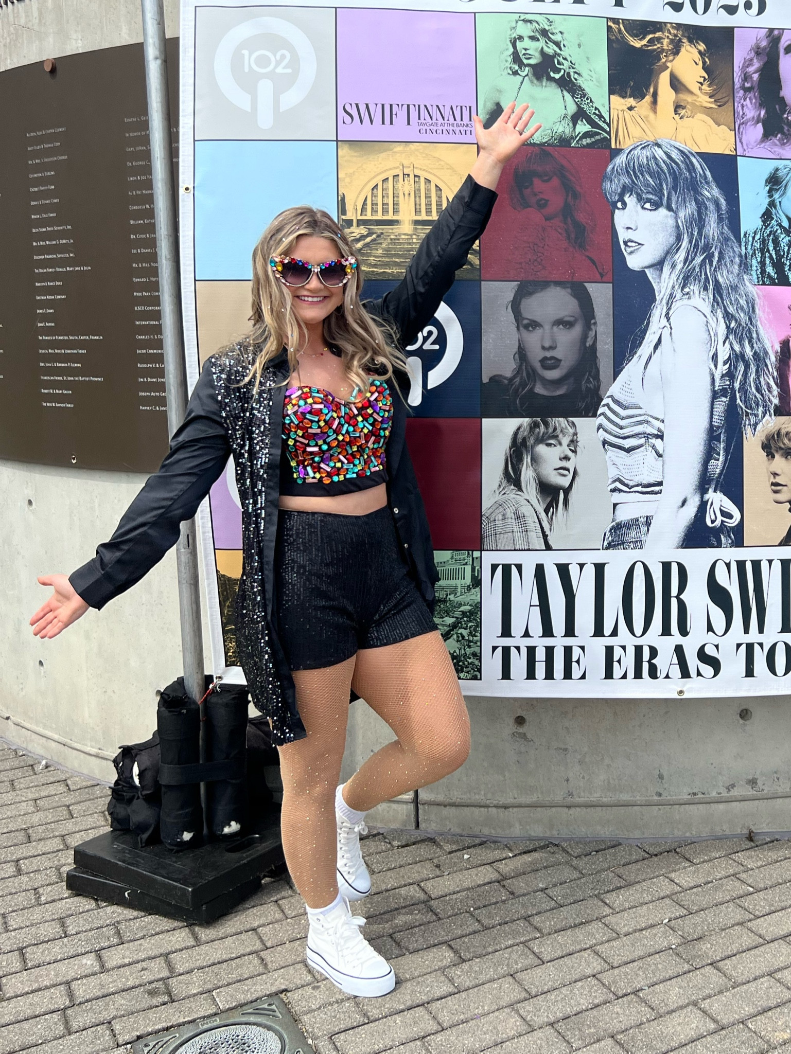 Eras tour concert idea! 

#TaylorSwiftErasTour 

Black jacket, in a Medium. size down! Oversized 
Black shorts- Large 
Bejeweled Bra- SIZE UP! XXL 
Shoes tts

#LTKxPrimeDay #LTKbeauty #LTKunder100