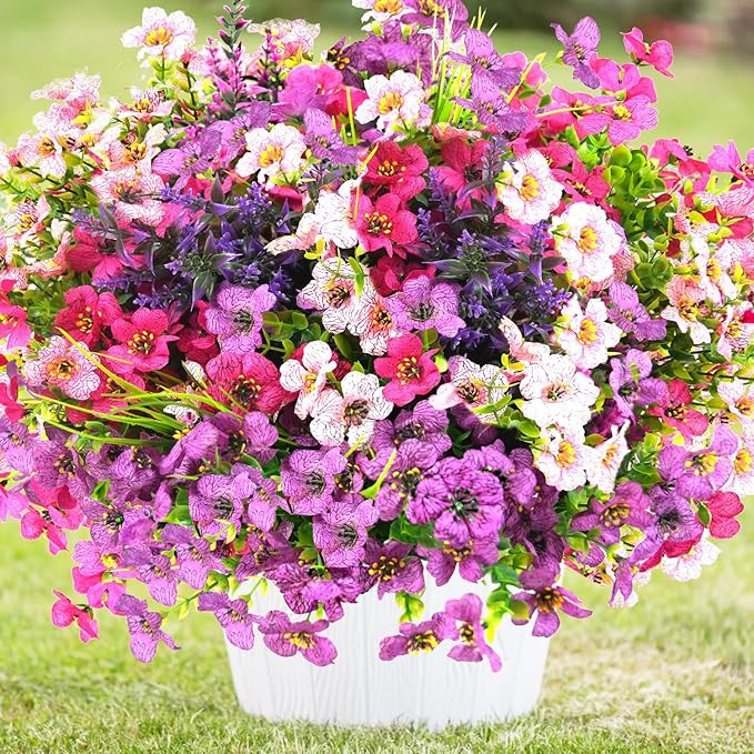 trytuny Artificial Flowers for Outdoor, UV Resistant Realistic Fake Flowers and Faux Plants for I... | Amazon (US)