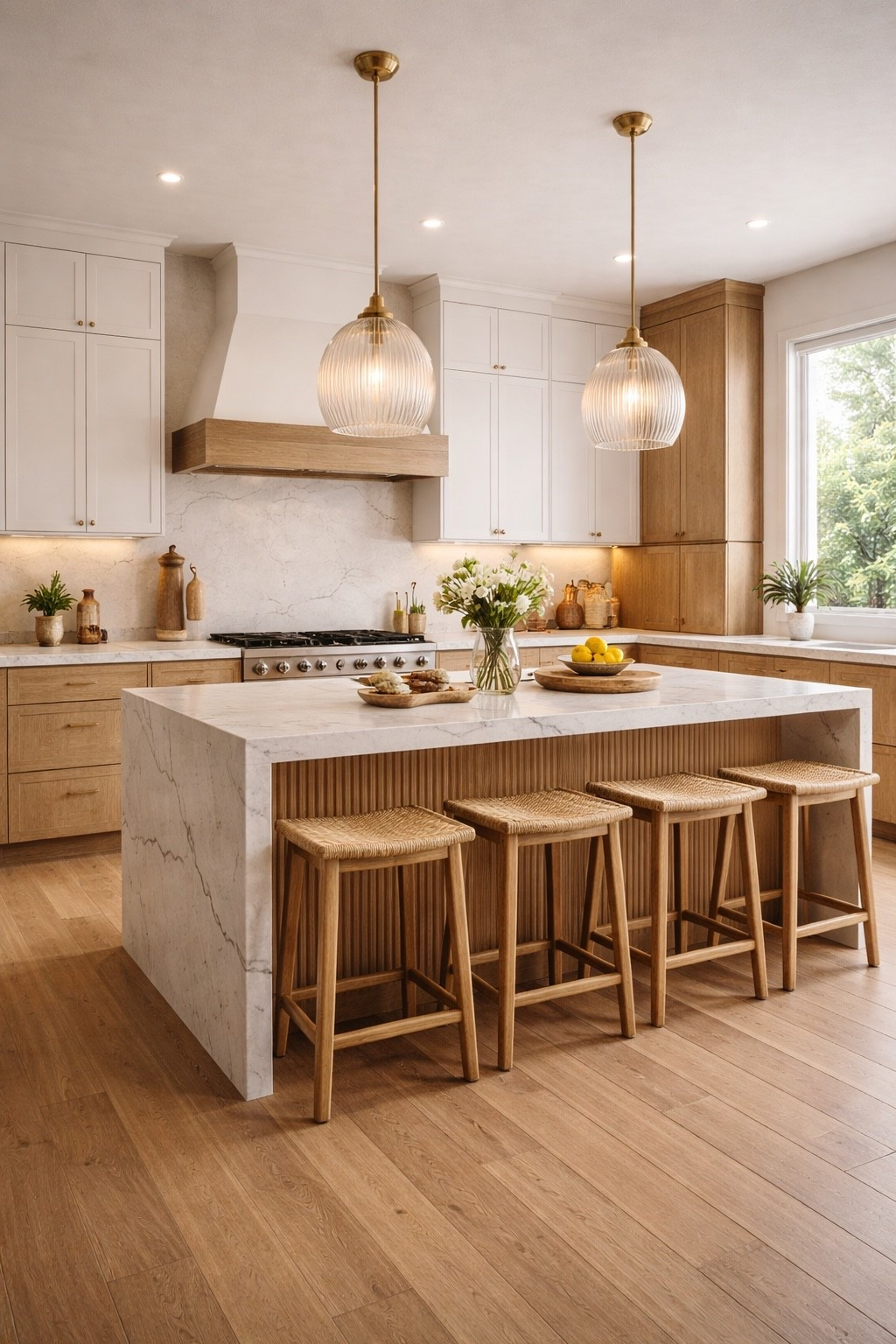 A warm modern kitchen with light wood tones, marble accents, and a clean timeless feel.

#kitchenideas #modernkitchen #kitchendesign #kitchendecor #warmminimalism #neutralhome #homedecor #interiordesign #modernhome #kitcheninspo #kitchenisland #barstools #pendantlighting #organicmodern #homeinspo #designinspo #wayfairhome #ltkhome #ltkdecor #ltkdesign #ltkfinds #ltkit #shopthelook #pinteresthome #neutraldecor #cozyhome #minimalhome #luxurykitchen #kitcheninspiration #decorinspo