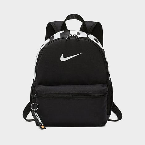 Nike Kids' Brasilia JDI Mini Backpack in Black/Black Polyester | Finish Line (US)