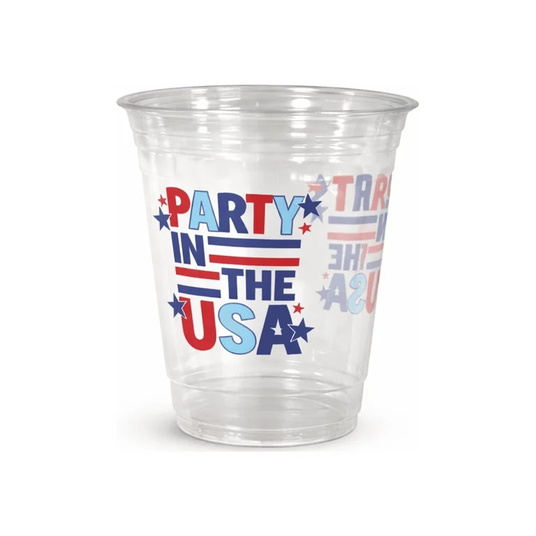 Party in the USA Disposable 16oz Party Cups, 8 Count, Patriotic by Way to Celebrate | Walmart (US)