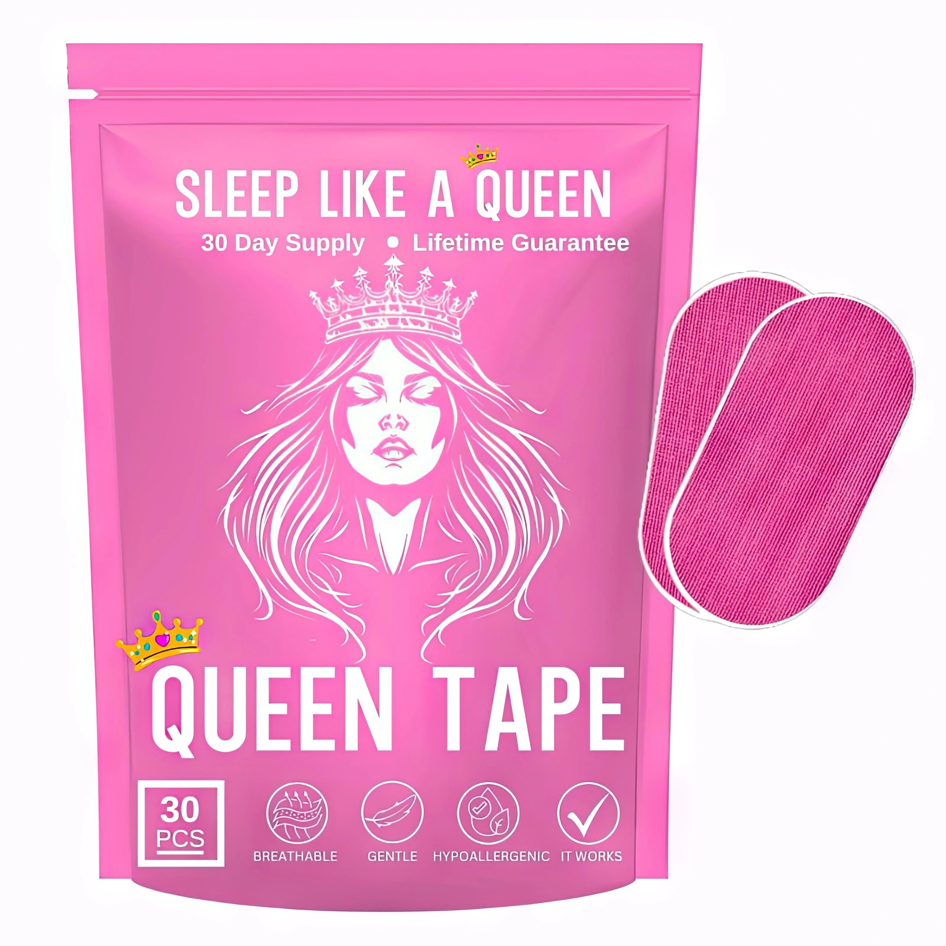 Queen Tape (30 Pack) 1 Month Supply Pink Gentle Adhesion Pink Tape Sports Suitable for Skin | Walmart (US)