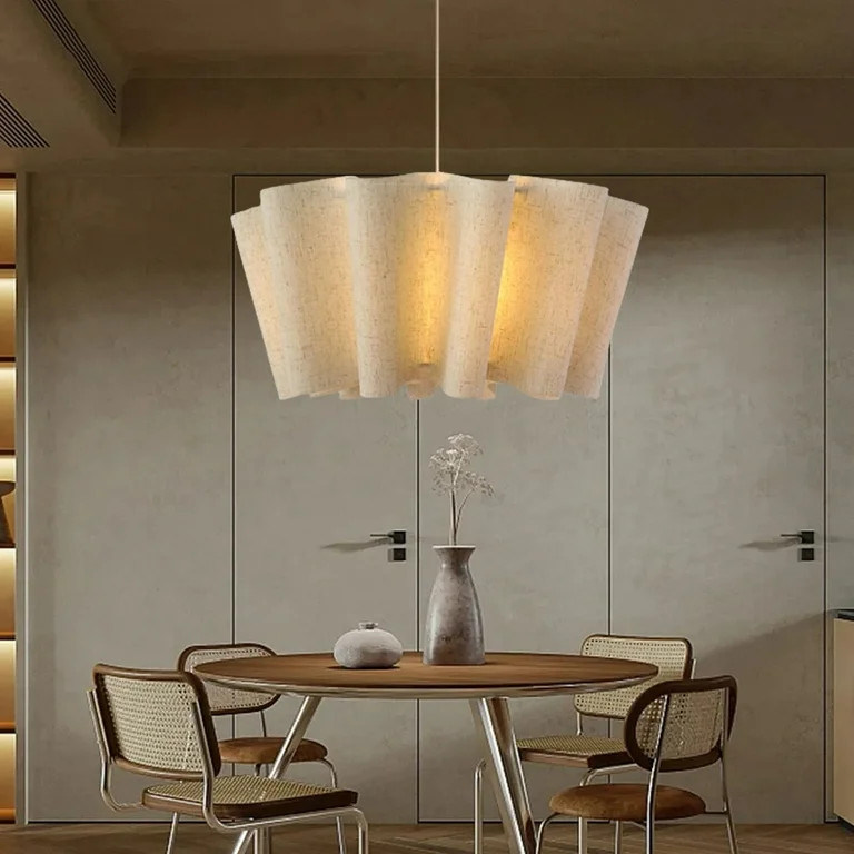 BrightWarmHome Japanese Retro Artistic Fabric Chandelier Wabi-sabi Home decor Pendant Light | Walmart (US)