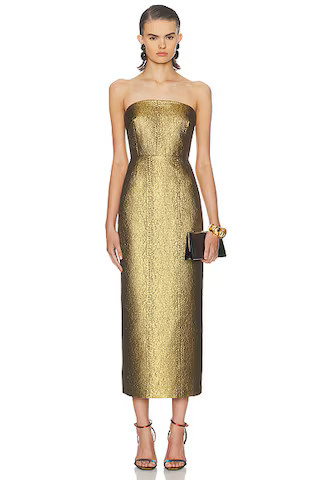 Verdelle Metallic Midi Dress | FWRD 