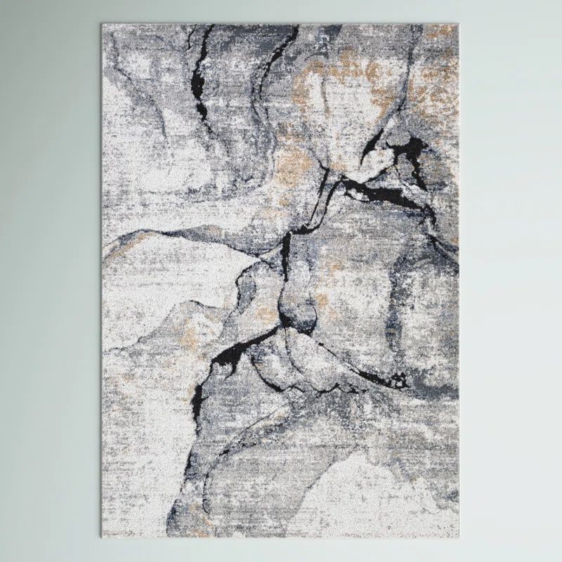 Steve Abstract Gray Area Rug | Wayfair North America