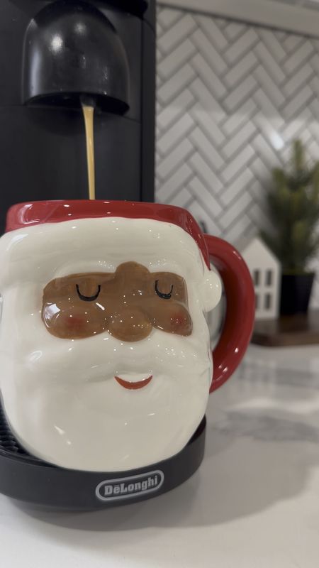 Christmas mug. Morning coffee coffee station must haves. Cocoa bar mugs. Santa mug. Black Santa mug. Holiday home. Holiday decor  

#LTKSeasonal #LTKhome #LTKHoliday