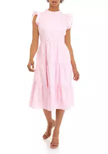 Women's Flutter Sleeve Tier Dress | Belk