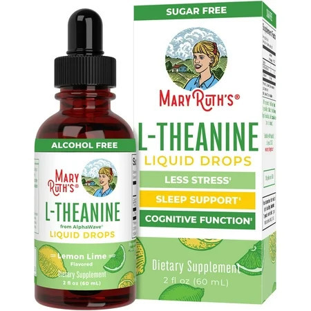 MaryRuth's L-Theanine 200mg Liquid Drops Stress Relief Vegan Supplement 30 Servings | Walmart (US)