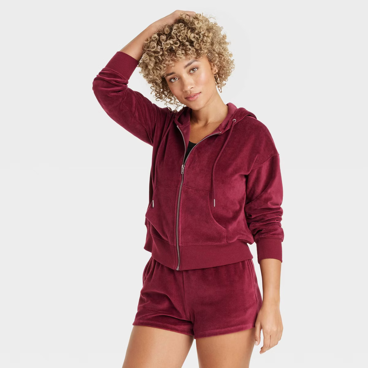 Women's Leisure Studio Velour Hoodie Sweatshirt - Universal Thread™ | Target
