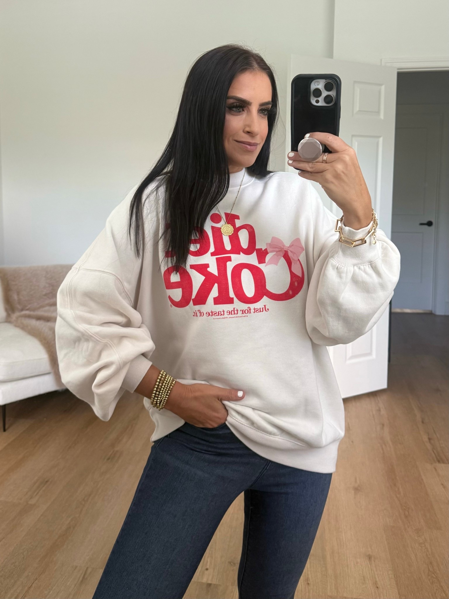 Abercrombie Diet Coke Graphic Oversized Sunday Crew
