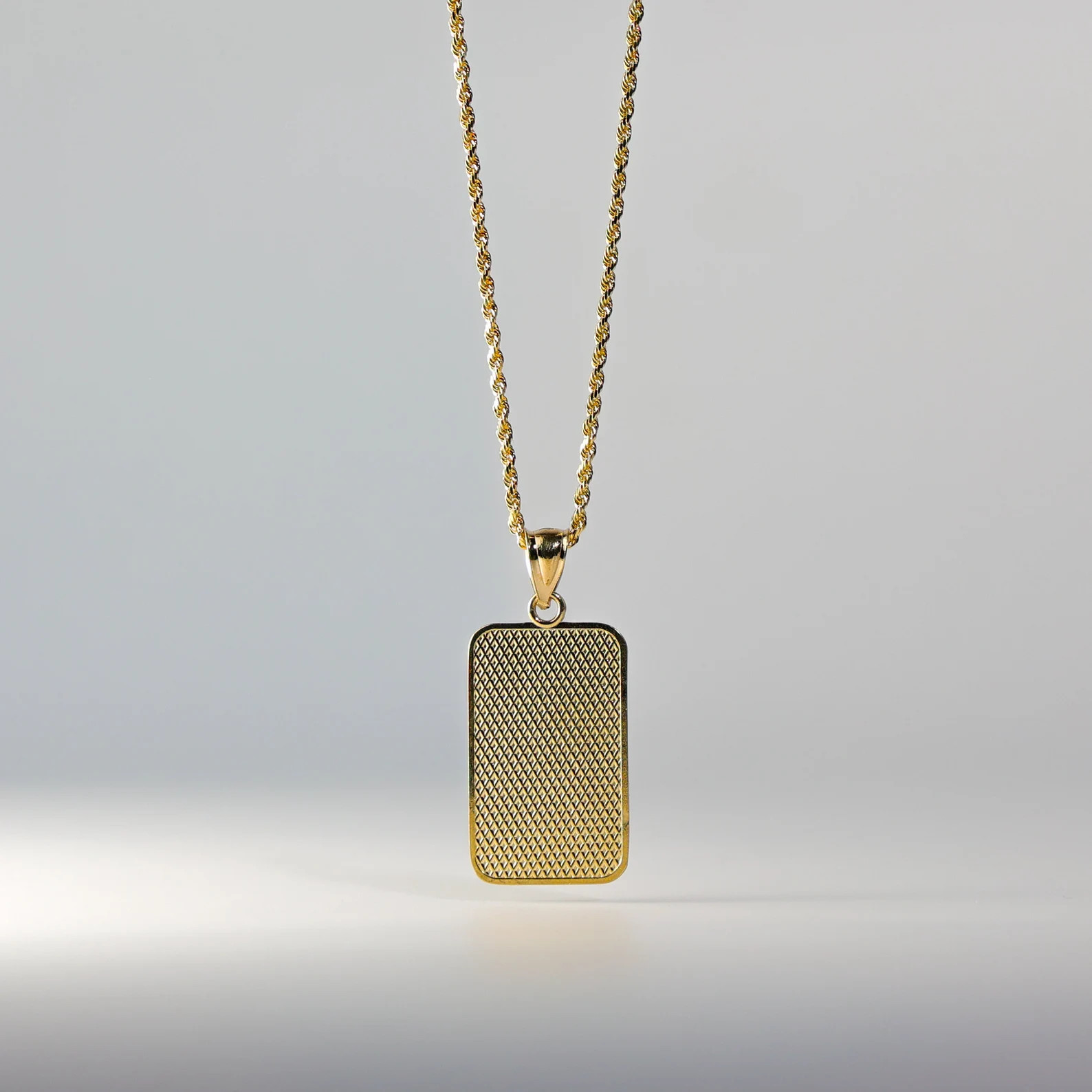 14K Gold Dad Plate Pendant- Gold Plate Dad Necklace Charm Pendant- Father's Day Gift | Etsy (Global)