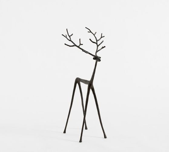 Bronze Sculpted Reindeer | Pottery Barn (US)