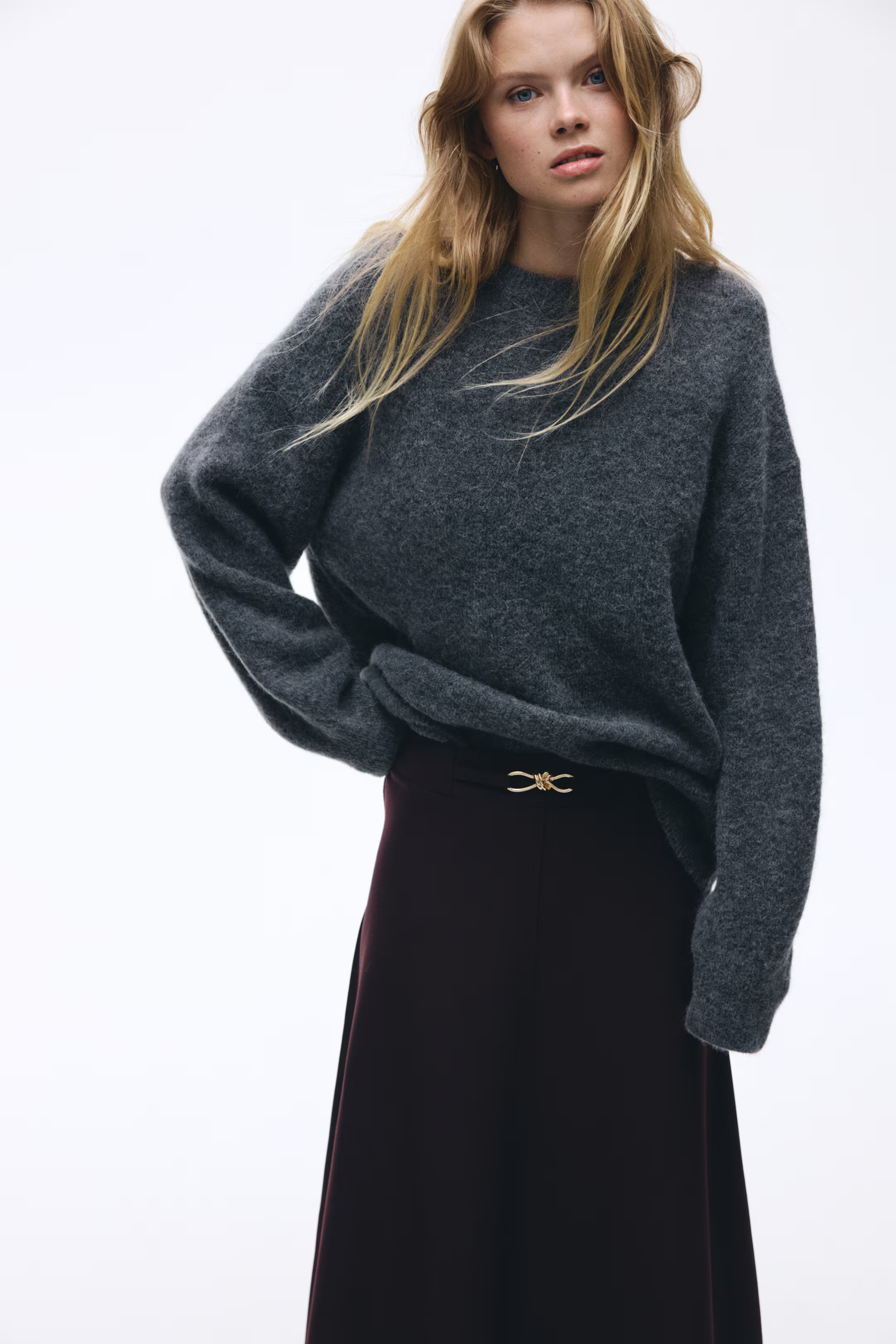 Belt-Detail Midi Skirt | H&M (US + CA)