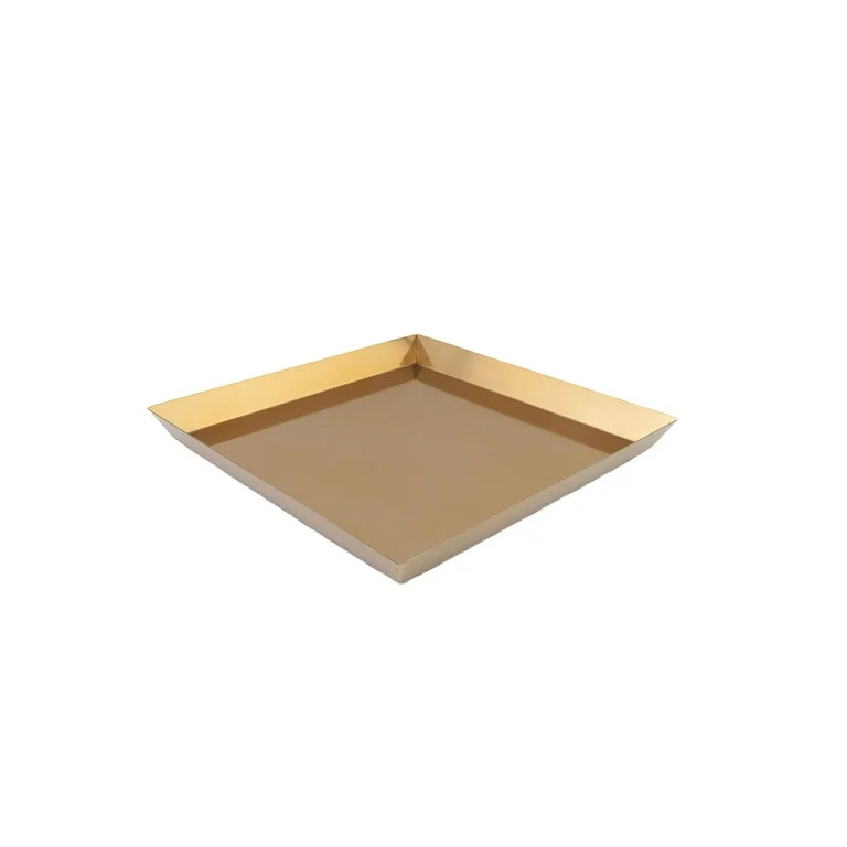 Serene Spaces Living Large Decorative Gold Square Tray, 12" Square | Walmart (US)
