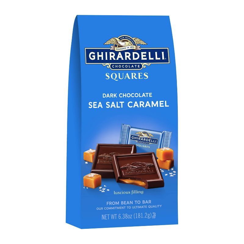 Ghirardelli Dark Sea Salt Caramel Chocolate Squares - 6.38oz | Target