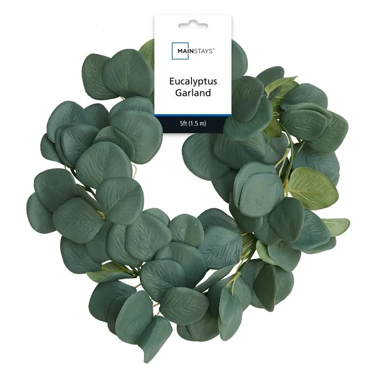 Mainstays Everyday Artificial Eucalyptus Garland 5 feet Green | Walmart (US)