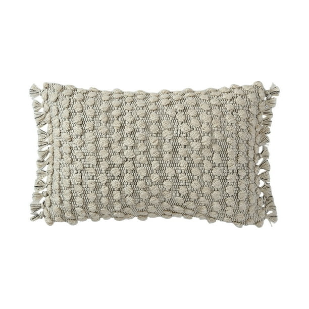 Better Homes & Gardens, Looped Dots Decorative Pillow, Oblong, 14" x 24", Black, 1 Piece - Walmar... | Walmart (US)