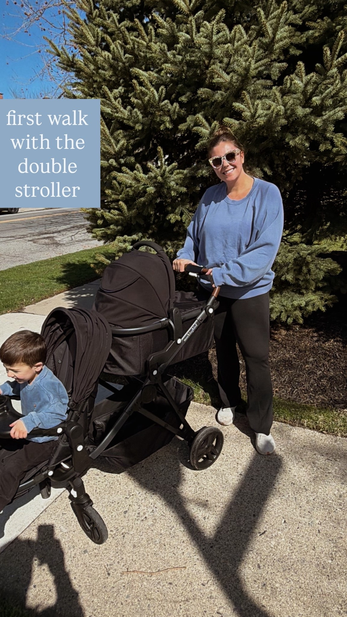 Wearing xxl in sweatshirt and xl in yoga pants - double stroller were using 

#LTKBaby #LTKdayinmylife #LTKmomlife