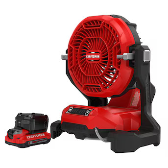 CRAFTSMAN 7.5-in 20 -Volt 3 -Speed Outdoor Red Misting Personal Fan Battery Included Charger Incl... | Lowe's