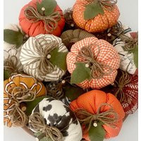 Farmhouse Fabric Pumpkins Rustic Fall Decor | Etsy (US)