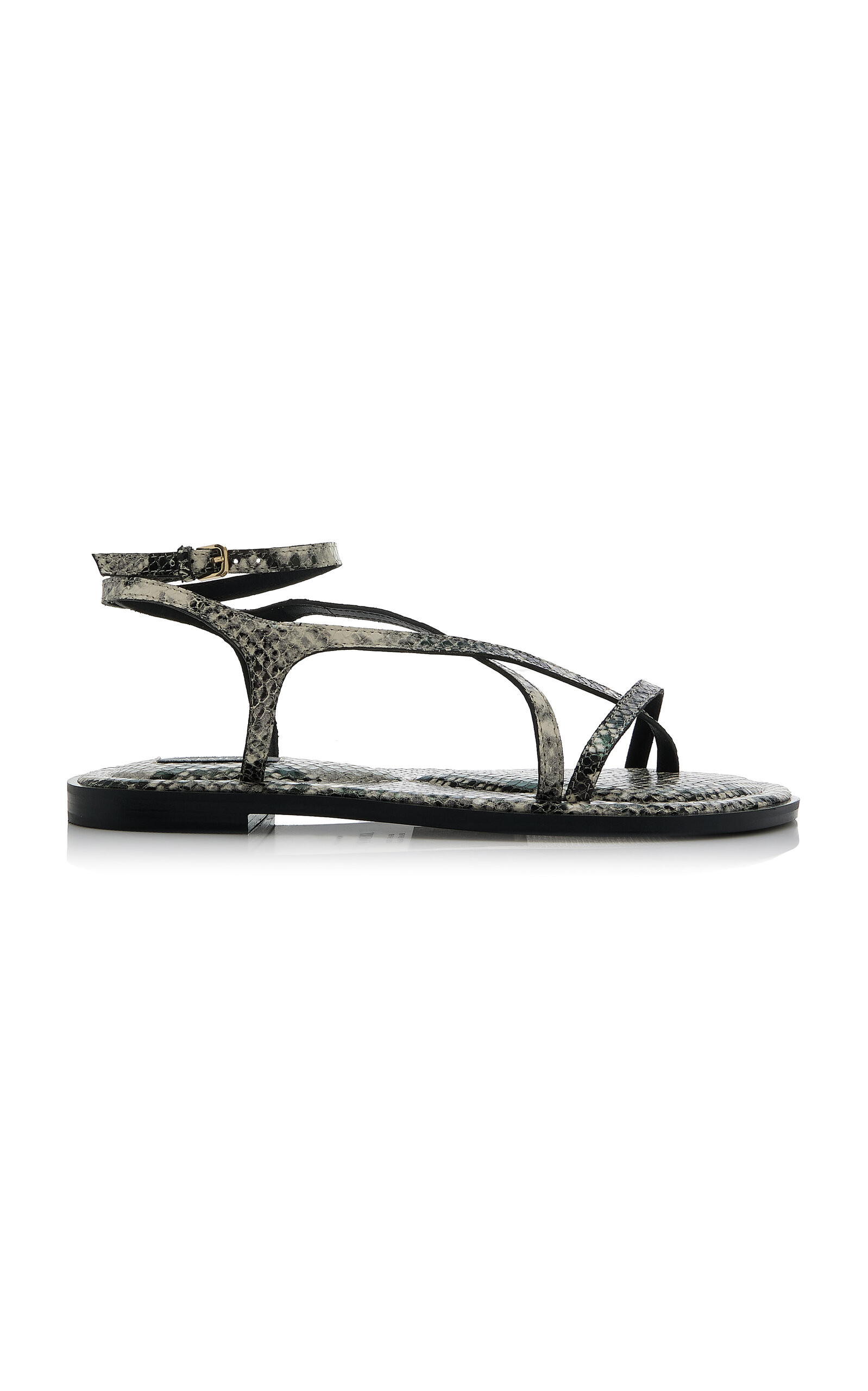 Edna Snake-Effect Leather Sandals | Moda Operandi (Global)