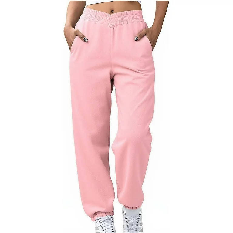 ZHYou No Boundaries Womens Sweatpants,Elastic High Waist Trousers,Crossover Solid Color Loose Fit... | Walmart (US)