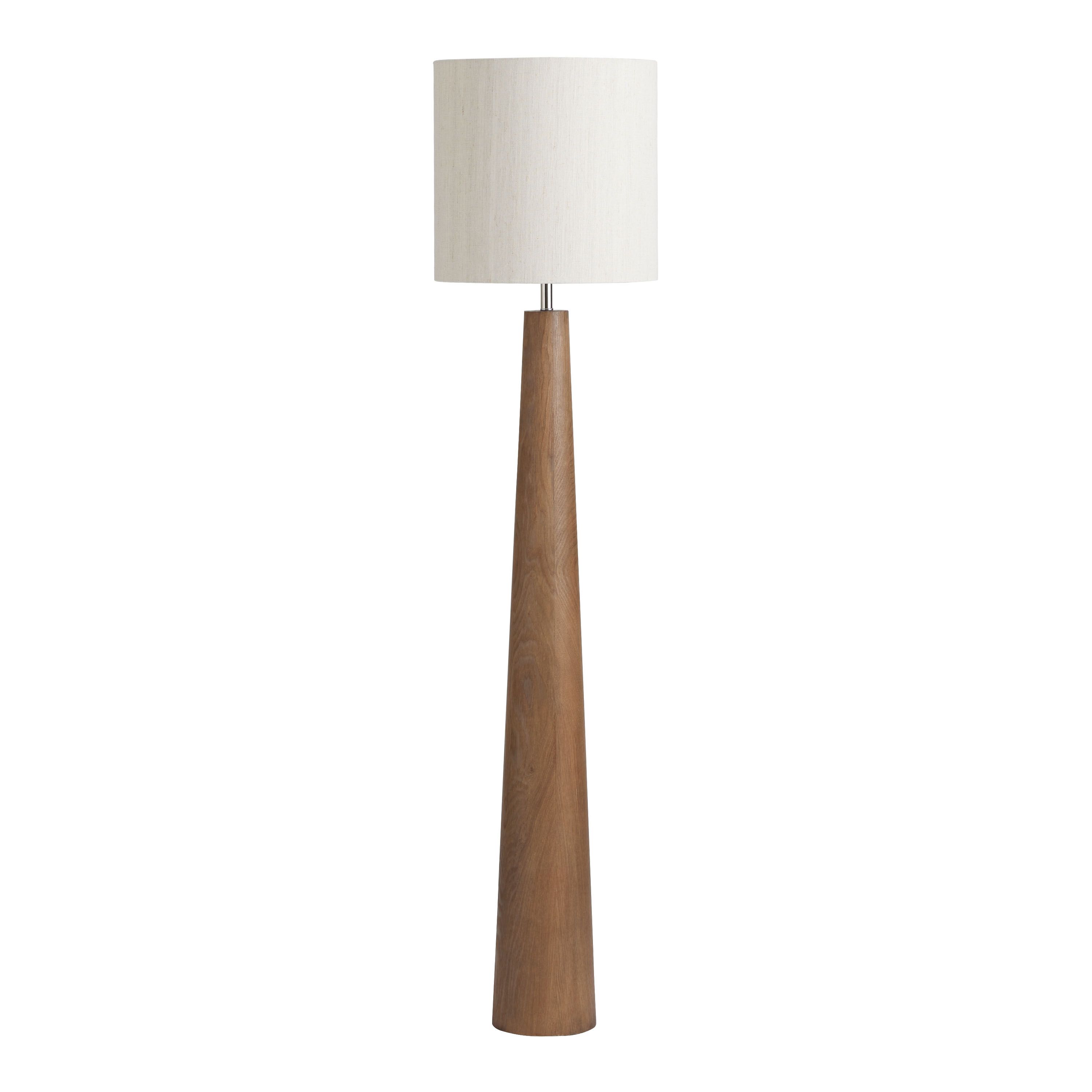 Yarra Faux Wood and Jute Tapered Floor Lamp - World Market | World Market